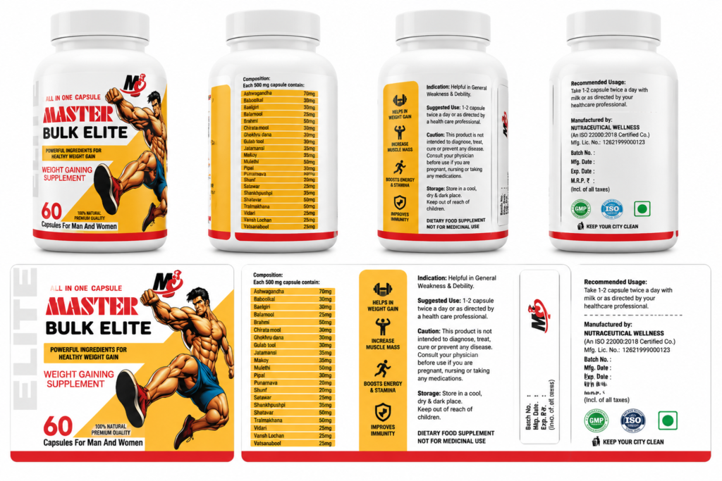 Master Bulk Elite Weight Gainer Capsules